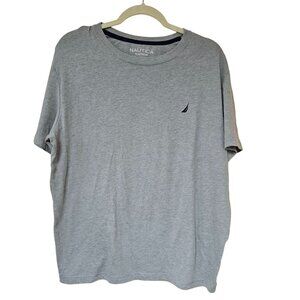 Nautica Mens Grey Sleepwear Shirt Size L Cotton Polyester Blend Loungewear